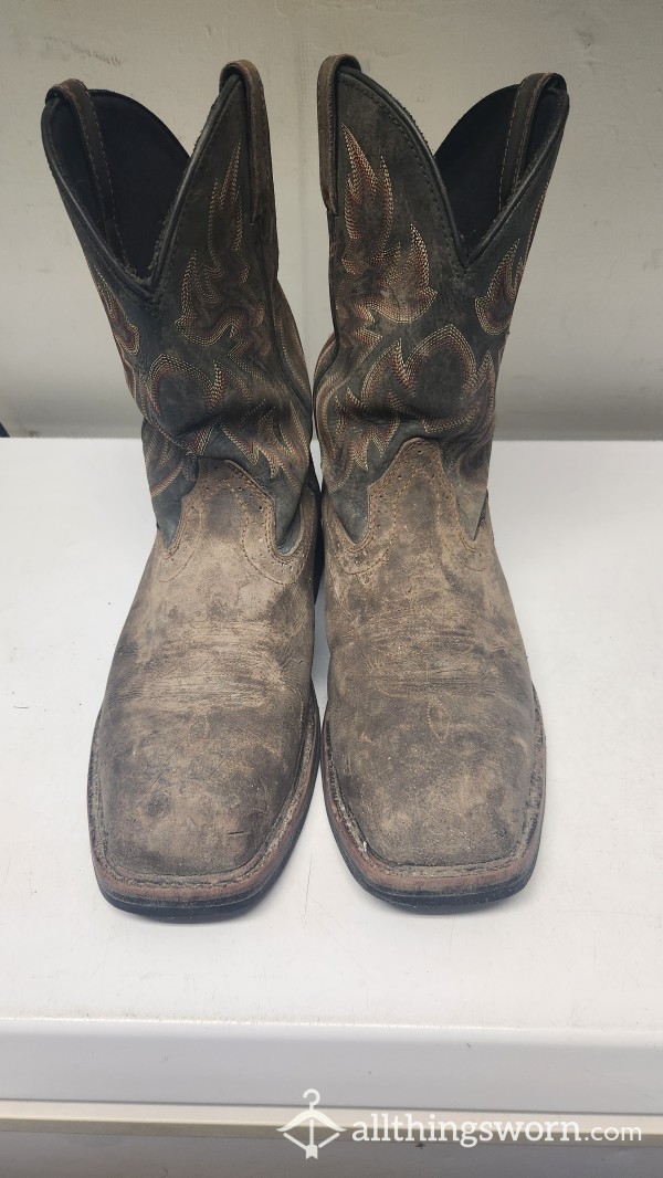 Retired Worn And Torn Work Boots