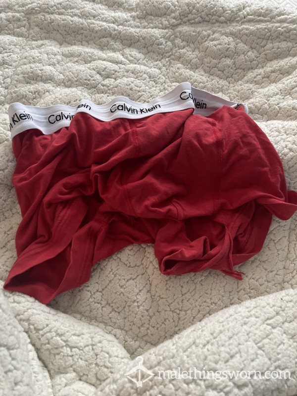 Ripped Red Calvins