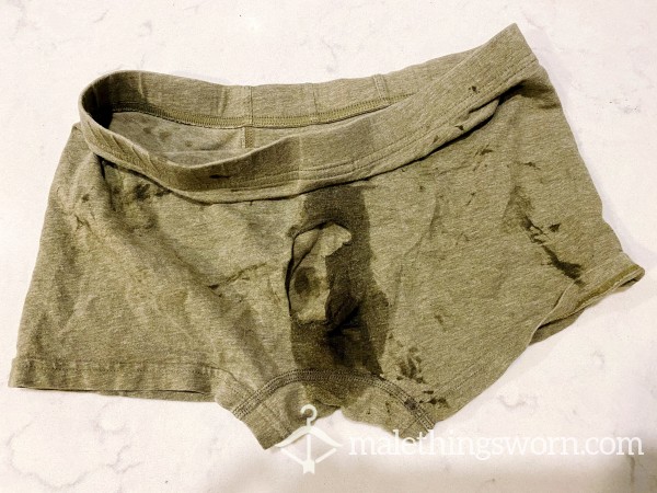 (SOLD) Charlie's Ripped, Torn And Stained Underwear During Sex