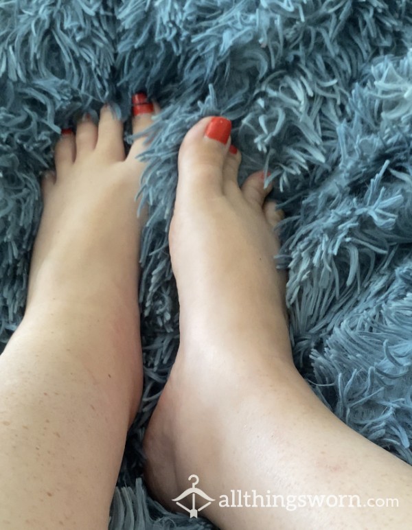 Rubbing And Massaging Cream Into My Swollen Chubby Feet