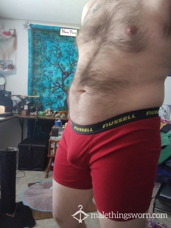 Russell Red Boxer Briefs