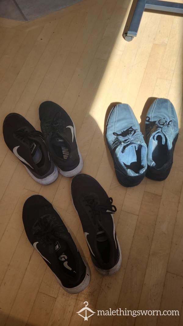 Selling Three Pairs Of Old Stinky Shoes Along With Photos Of My Feet