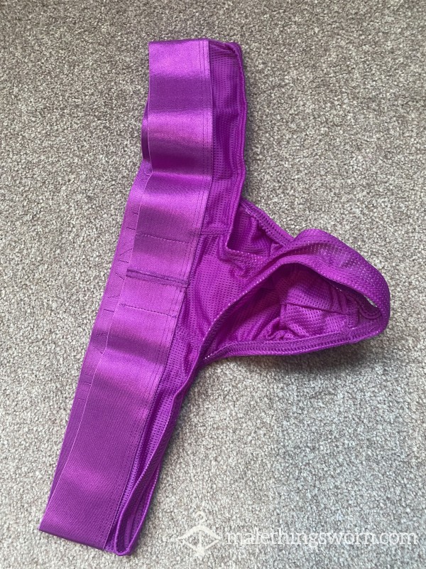 Sensual Silky Thong In Poppin’ Purple