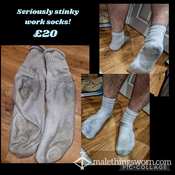 😷 Seriously Stinky, Sweat Stained Work Socks 😷
