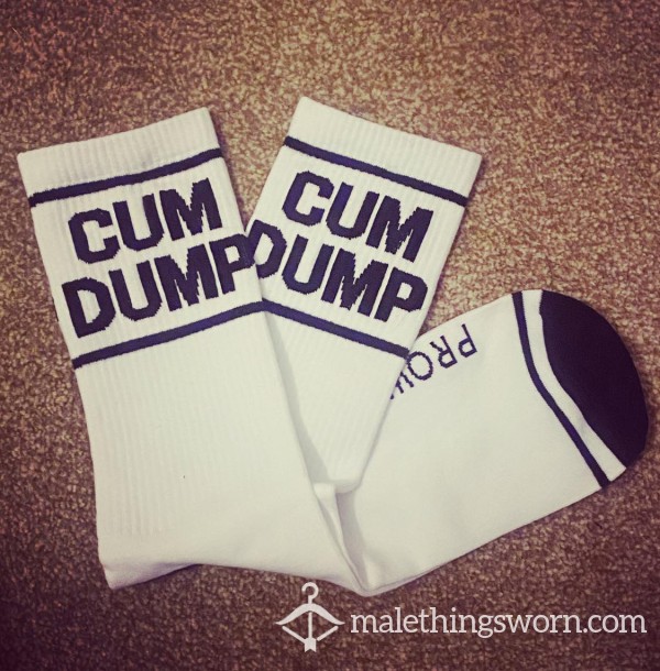 SEX WORN Cum Dump White Socks Used As A Cum Dump ;)