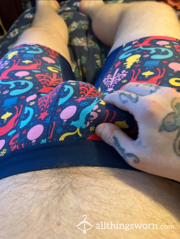 Showing Off My Christmas Boxers