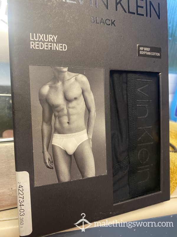 Size S New Boxed CK Briefs, To Be Opened And Worn Exclusively For You! Choose Black Or White