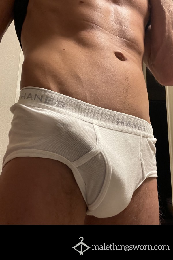 Small, White Hanes Briefs - Ready To Customize