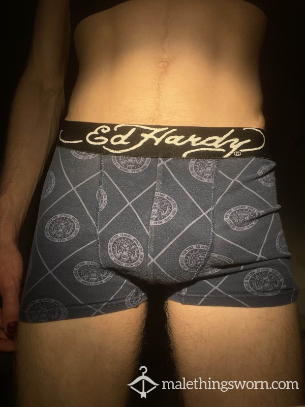 SMELLY Blue Ed Hardy Underwear Size S