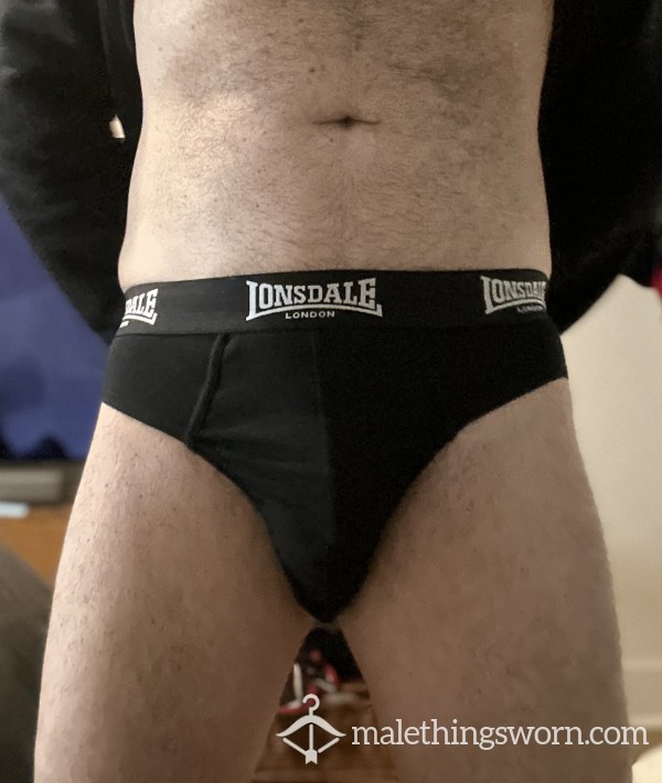 Smelly Stained  Black Lonsdale Briefs