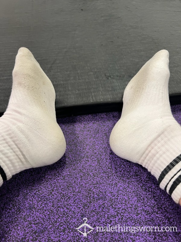 Smelly Week Old Adidas Mid Length Gym Socks