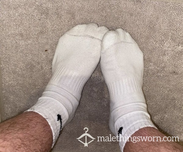 Smelly White Tennis Socks, Worn At The Gym If Wanted.