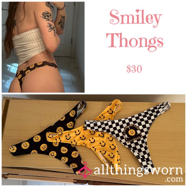 Smiley Face Thongs