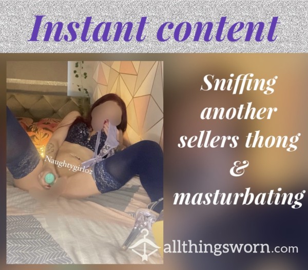 Sniffing @Sweet_Scents Thong & Masturbating With My Rabbit Vibrator💦| INCLUDES FACE😈