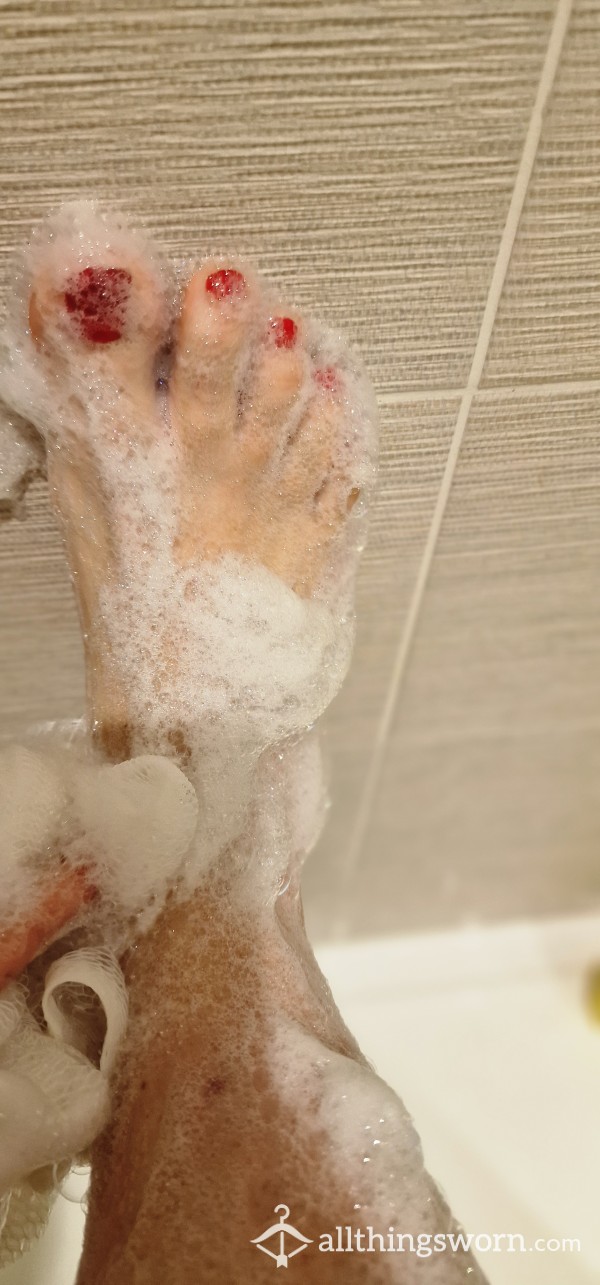 Soapy Shower Toes | Instant Video | Foot Fetish | Get Wet With Me
