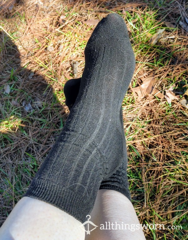 Soft Black Dress Socks