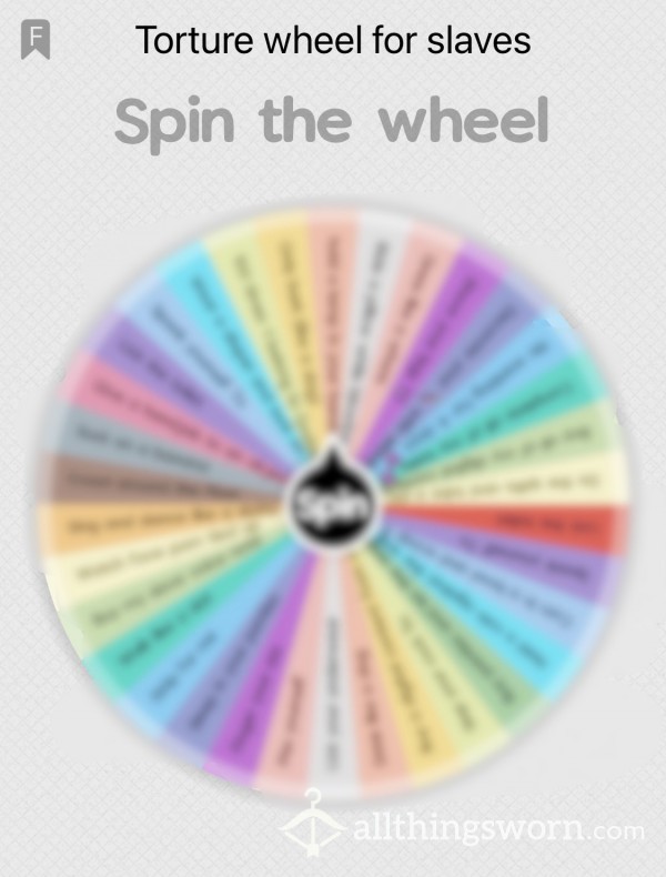 Spin My Slave’s Wheel And Complete The Task 😈