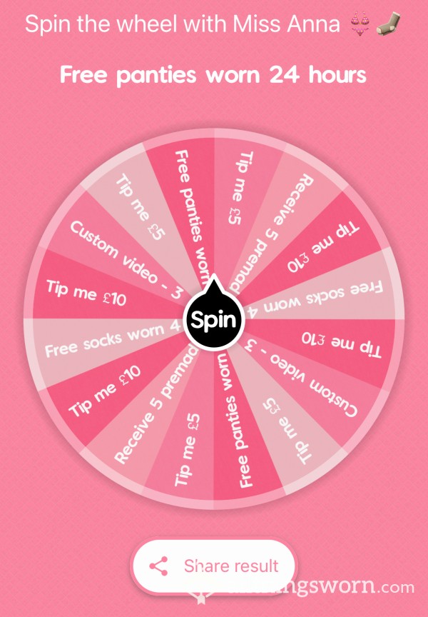 Spin The Wheel For Some Goodies