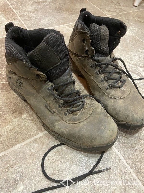 Size 13 Steel-toe Leather Work Boots