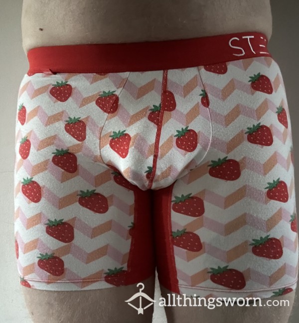 Step One Strawberries Bamboo Boxers