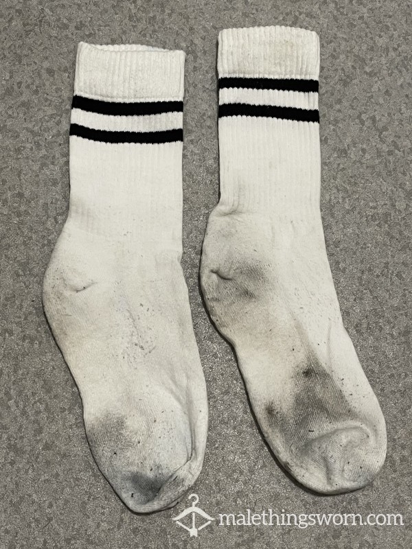 Stinking Dirty Not So White - White Socks