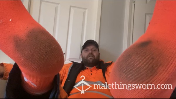 Ultimate Stinking Orange Adidas Socks photo