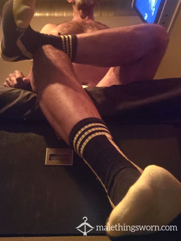 SOLD Stinky Filthy Black Yellow Fuck Socks From MR S Leather