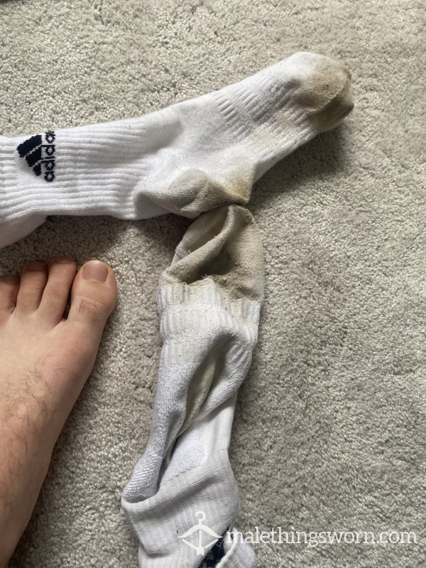 Stinky Grubby Well Worn Adidas Socks
