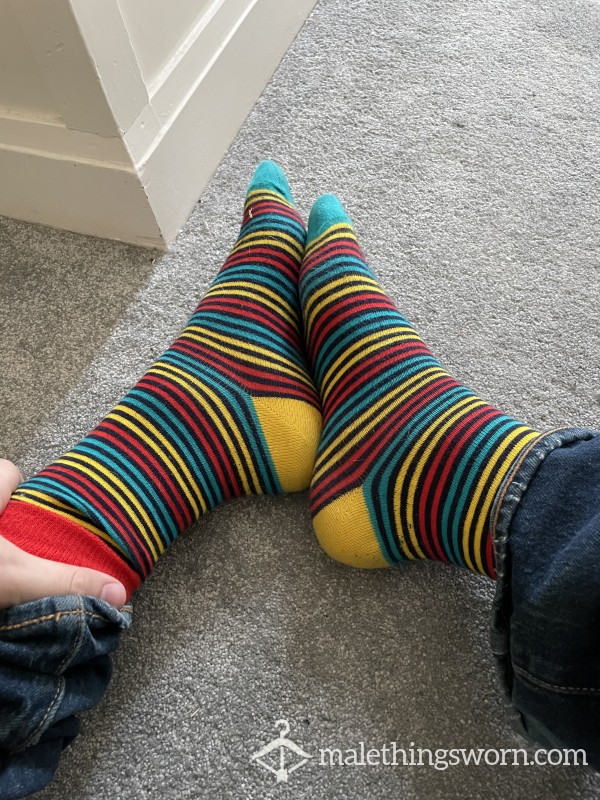 Stinky Striped Dress Socks 😈 (48 Hours Wear)