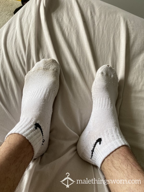 Stinky Sweaty White Nike Socks