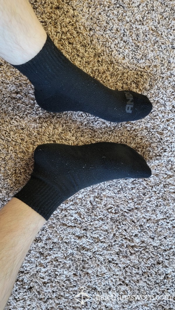 Stinky Well Worn Black Gym/everyday Socks