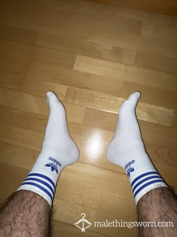 Students White Adidas Sports Socks