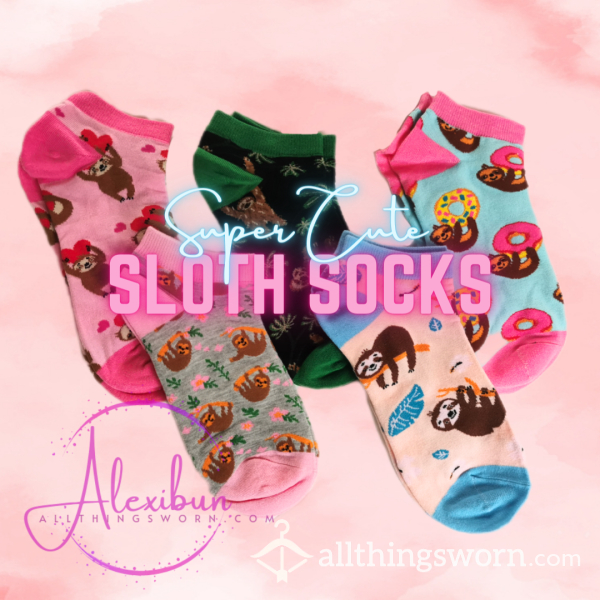 Super Cute Sloth Socks - Pick A Pair! 3 Day Wear And International Shipping Included!