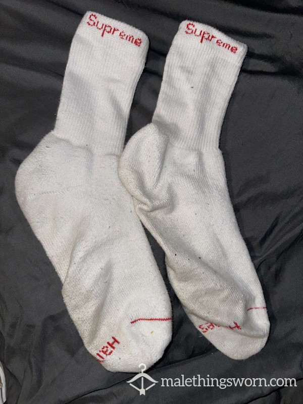 Supreme Hanes White Socks