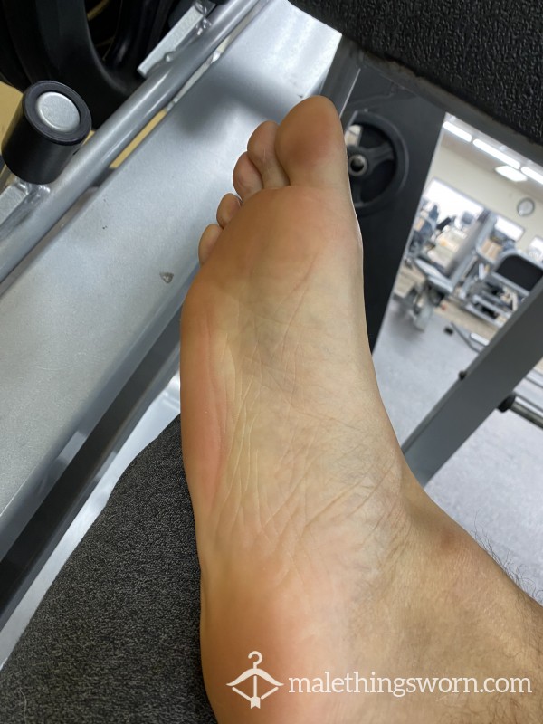 Sweaty Barefoot At They Gym.