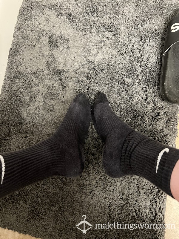 Sweaty Black Nike Socks photo