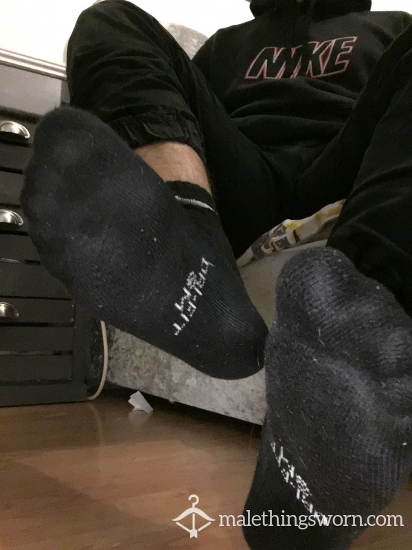 Sweaty Black Nike Socks