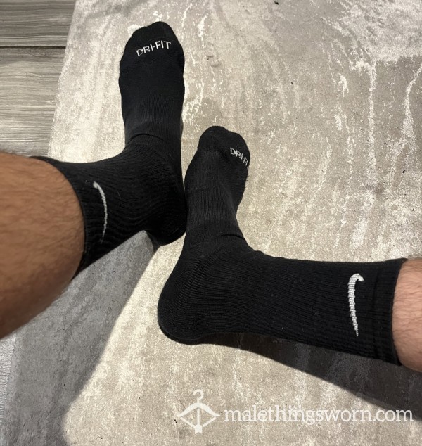 Sweaty Black Nike Socks