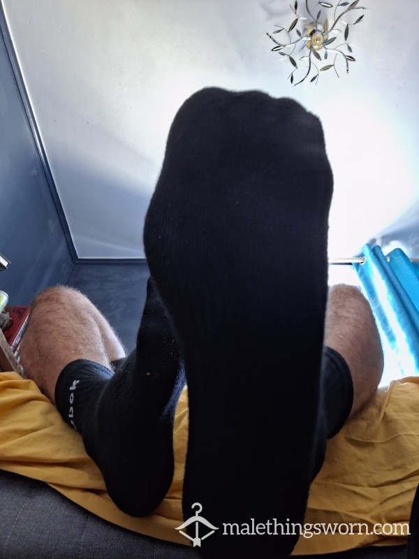 Sweaty Black Reebok Sports Socks