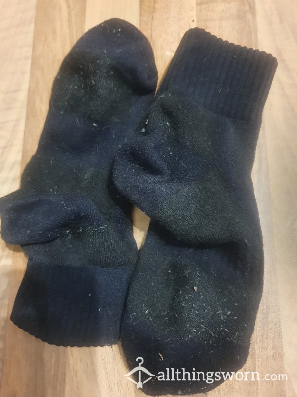 Sweaty  Black Socks Sock Worn 48 Hours At Work