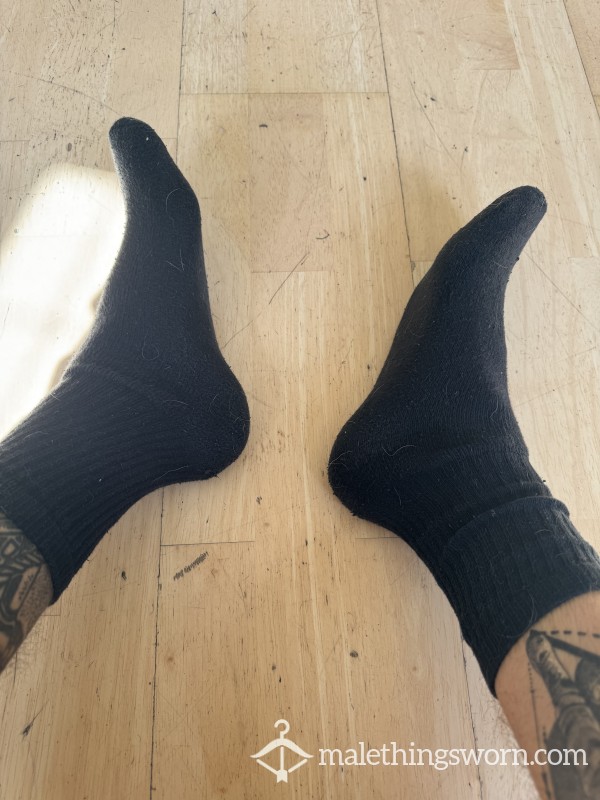 Sweaty Black Socks Well Worn