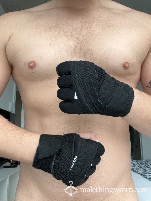 Sweaty Boxing Gloves And Straps