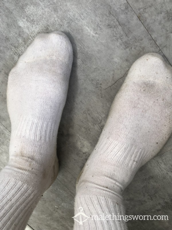 Sweaty Gym White Socks