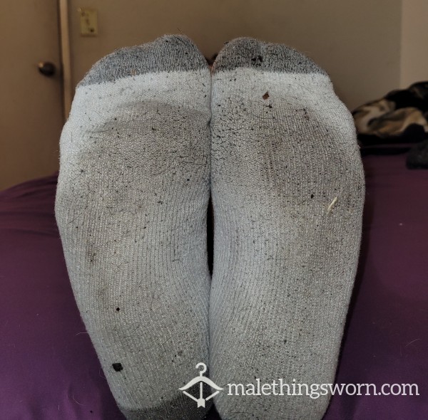 Sweaty Long White Socks