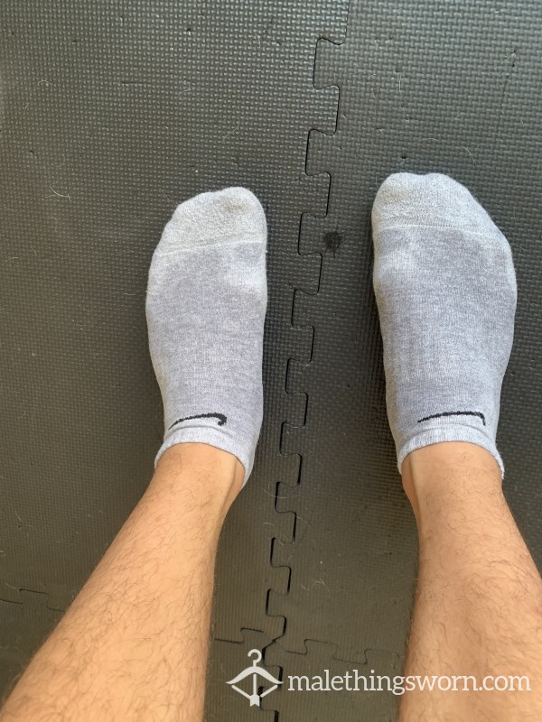 Sweaty Nike Grey Socks.
