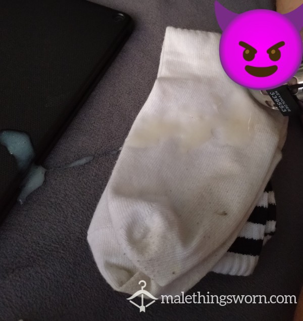 Sweaty Pre Owned Sport Socks Covered In My Cum