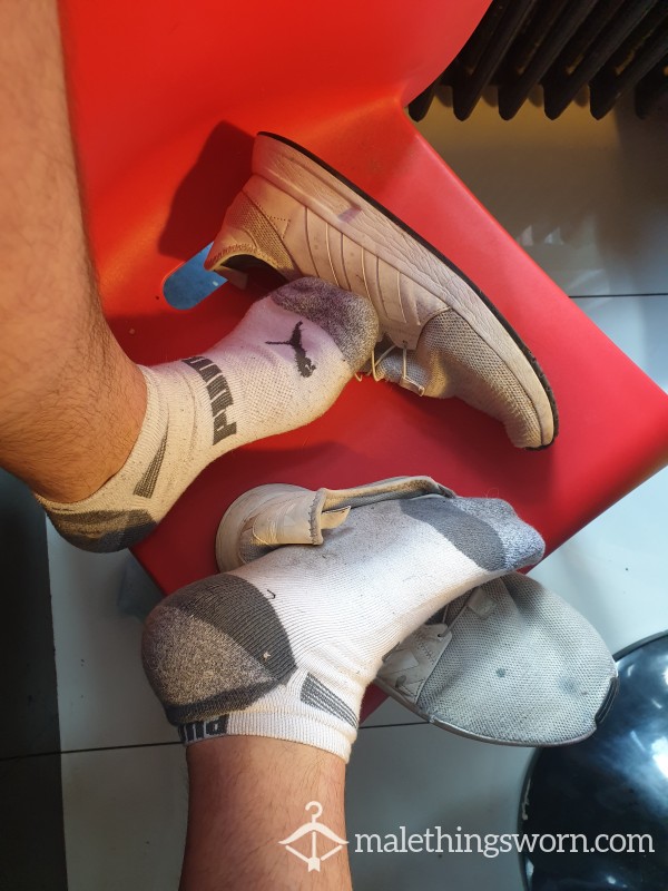 Sweaty Puma Sports Socks - Size 11