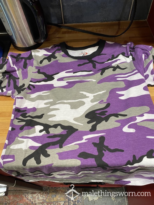 Sweaty Purple Camo Shirt Small