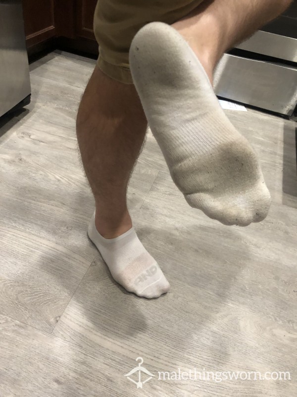 Sweaty, Smelly White/Grey/Black Lowcut Socks