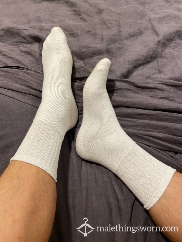 Sweaty White Gym Socks With Cum